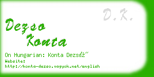 dezso konta business card